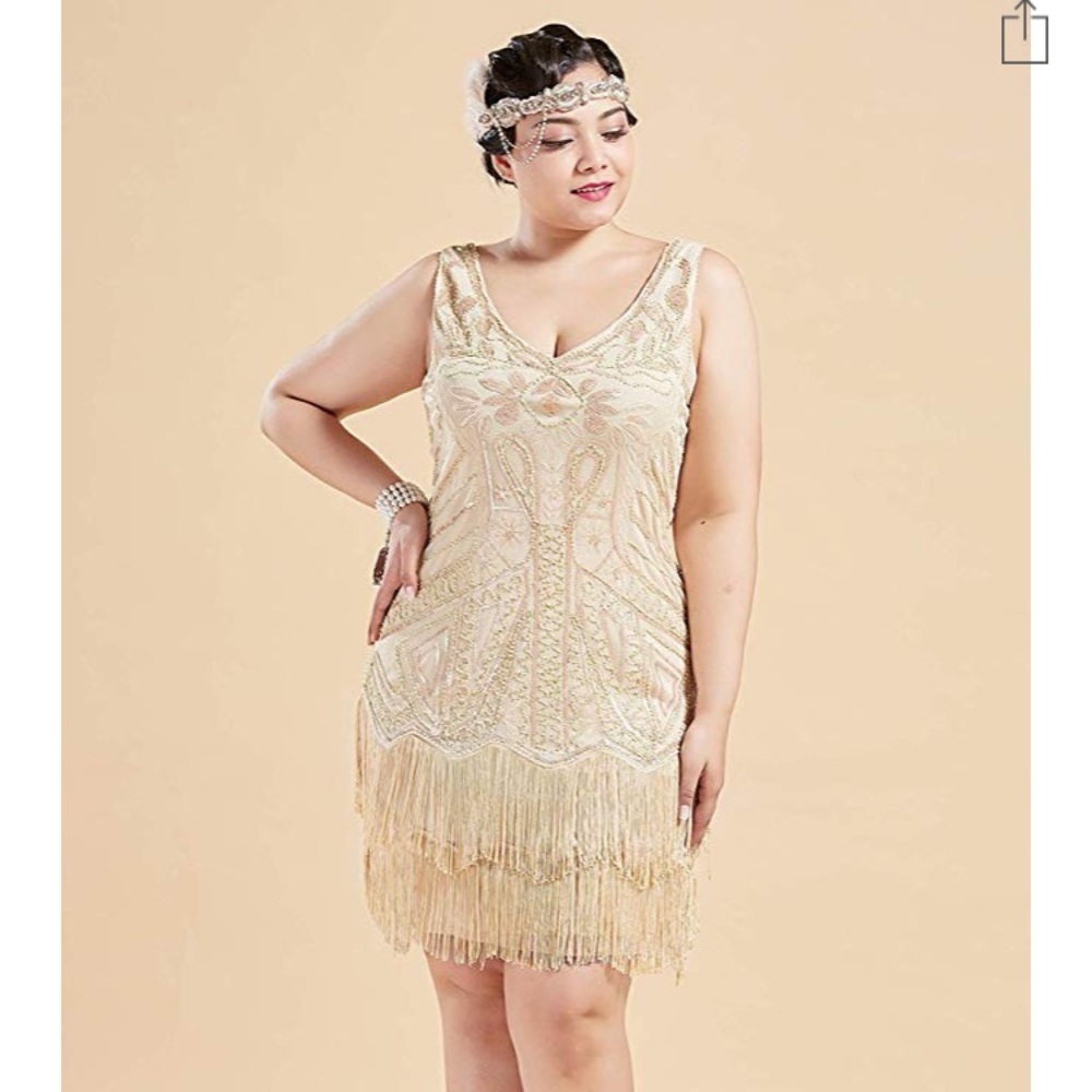 NWT Plus Size 1920’s Flapper Outfit + Accessories